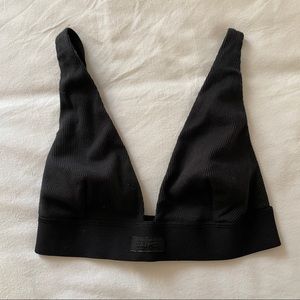 Skims Cotton Plunge Triangle Bralette